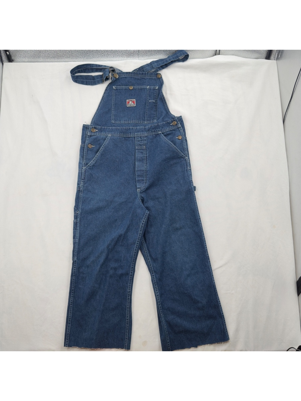 Vintage Ben Davis Denim Overalls Made In USA Blue Workwear Dungarees Carpenter